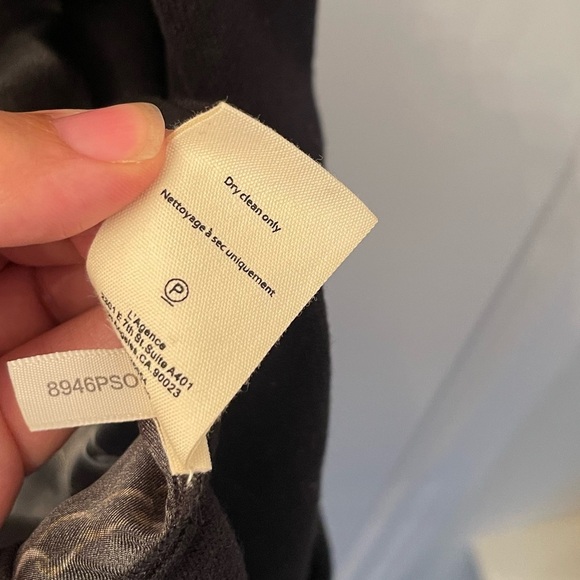 L'AGENCE Lesia Silk Back Long line Cardigan Duster Black Grunge maximalist xs - Picture 8 of 15